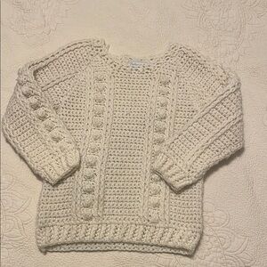 Girl’s Cream Irish Sweater